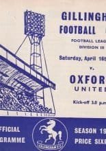 Gillingham v Oxford United 16-Apr-1966