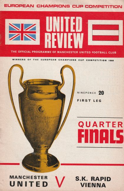 Manchester United v Rapid Vienna  26-Feb-1969