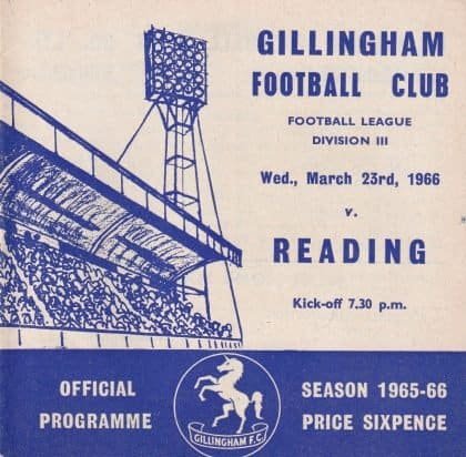 Gillingham v Reading 23-Mar-1966