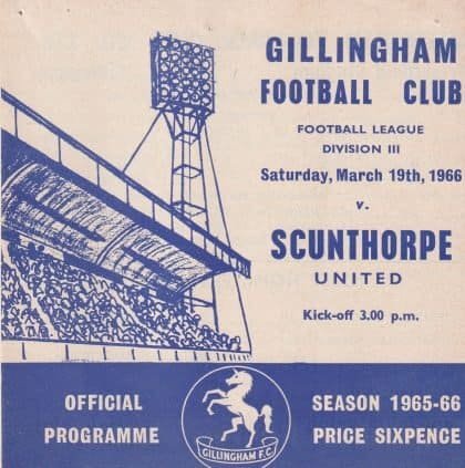 Gillingham v Scunthorpe United 19-Mar-1966