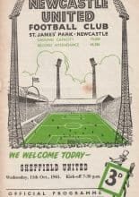 Newcastle United v Sheffield United 11-Oct-1961