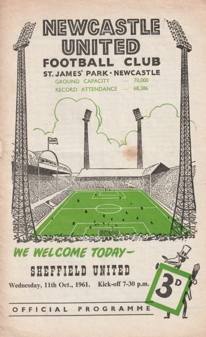 Newcastle United v Sheffield United 11-Oct-1961