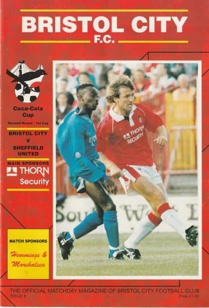 Bristol City v Sheffield United  22-Sep-1992