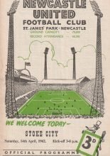 Newcastle United v Stoke City 14-Apr-1962