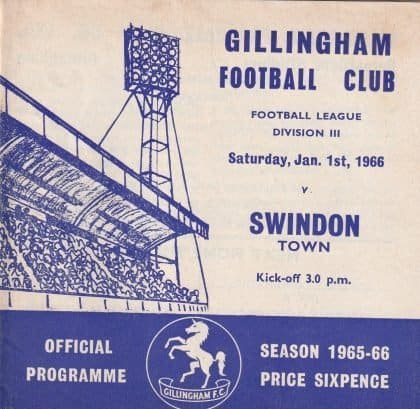 Gillingham v Swindon Town  01-Jan-1966