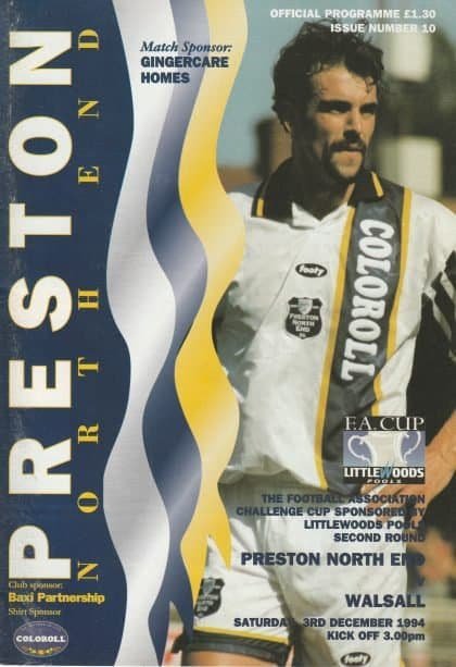 Preston North End v Walsall 03-Dec-1994