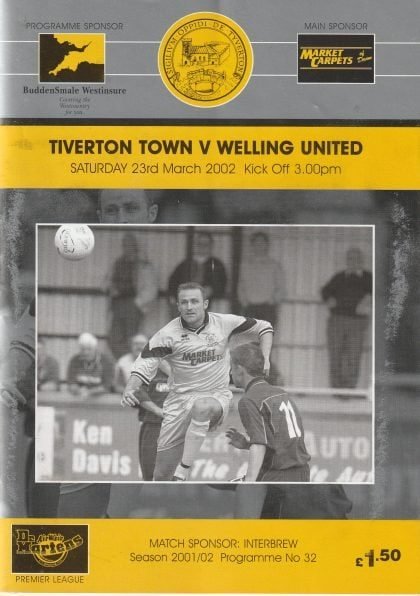 Tiverton Town v Welling United  23-Mar-2002