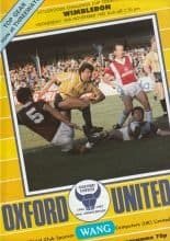 Oxford United v Wimbledon  18-Nov-1987