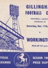 Gillingham v Workington 11-Dec-1965
