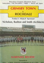 Grimsby Town v Rochdale  07-Oct-1989