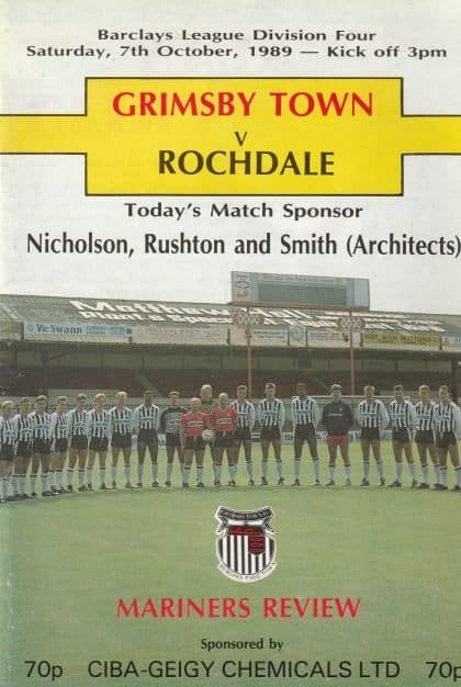 Grimsby Town v Rochdale  07-Oct-1989
