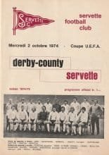 Servette Geneva v Derby County  02-Oct-1974