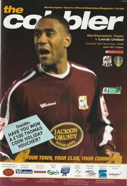 Northampton Town v Leeds United  25-Nov-2008