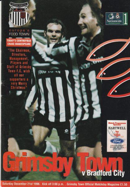 Grimsby Town v Bradford City 21-Dec-1996