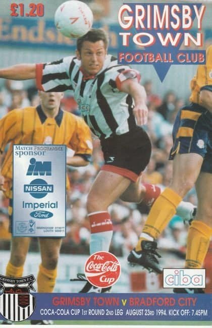 Grimsby Town v Bradford City 23-Aug-1994