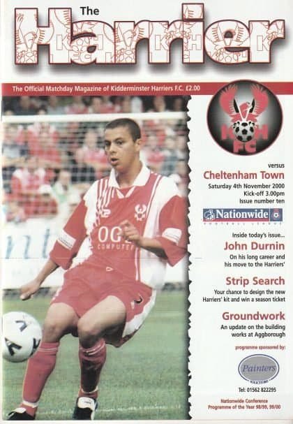 Kidderminster Harriers v Cheltenham Town   04-Nov-2000