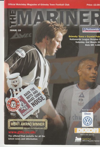 Grimsby Town v Crystal Palace 02-Mar-2002