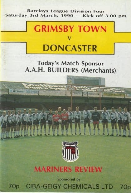 Grimsby Town v Doncaster Rovers  03-Mar-1990