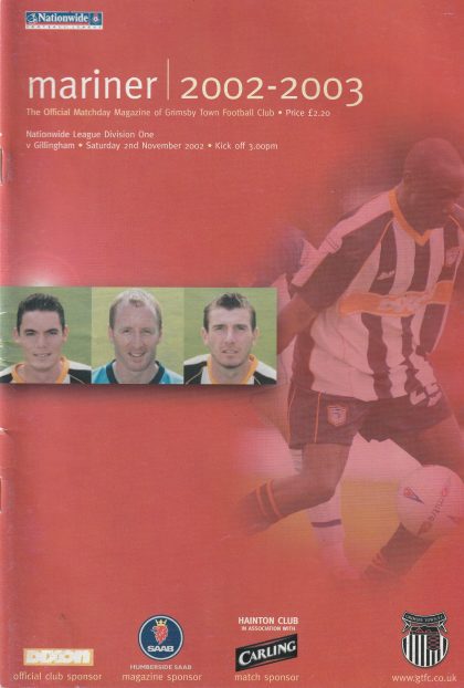 Grimsby Town v Gillingham 02-Nov-2002