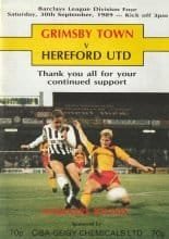 Grimsby Town v Hereford United 30-Sep-1989