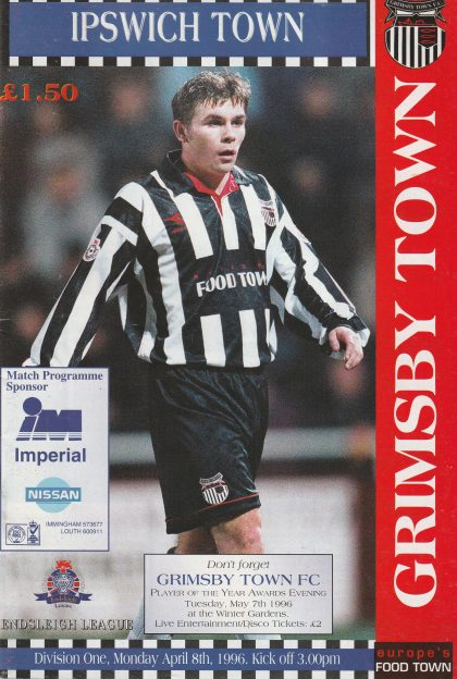 Grimsby Town v Ipswich Town 18-Apr-1996