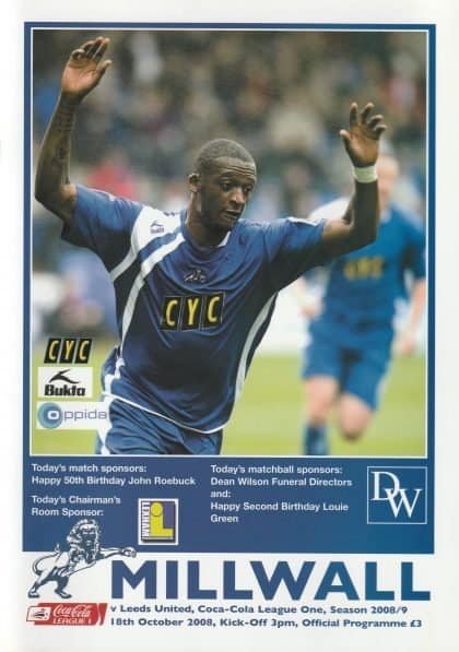 Millwall v Leeds United 18-Oct-2008