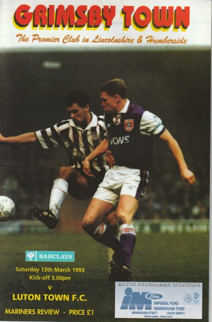 Grimsby Town v Luton Town 13-Mar-1993