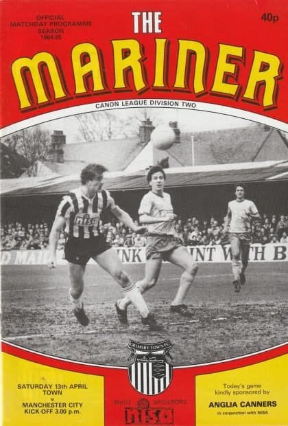 Grimsby Town v Manchester City 13-Apr-1985