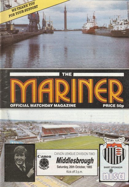Grimsby Town v Middlesbrough  26-Oct-1985
