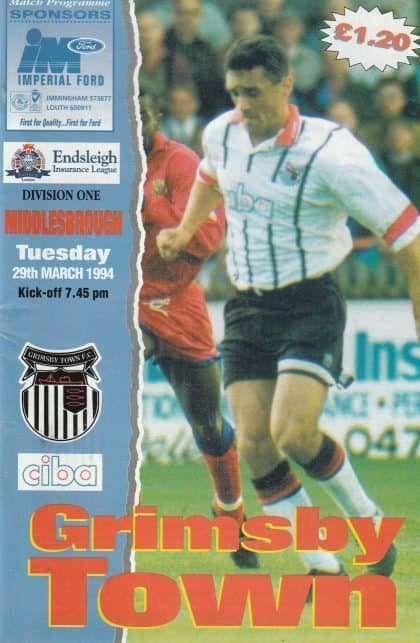 Grimsby Town v Middlesbrough 29-Mar-1994