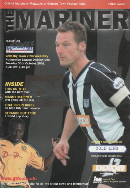 Grimsby Town v Norwich City 30-Oct-2001