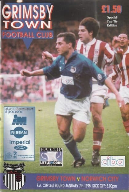 Grimsby Town v Norwich City 07-Jan-1995