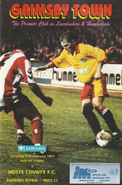 Grimsby Town v Notts County 27-Feb-1993