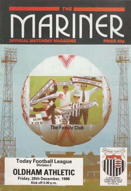 Grimsby Town v Oldham Athletic  26-Dec-1986