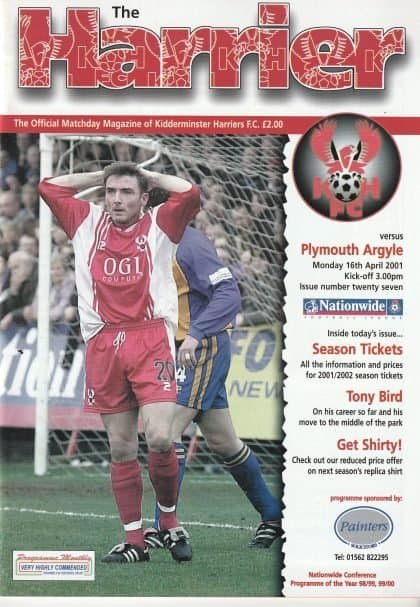 Kidderminster Harriers v Plymouth Argyle 16-Apr-2001
