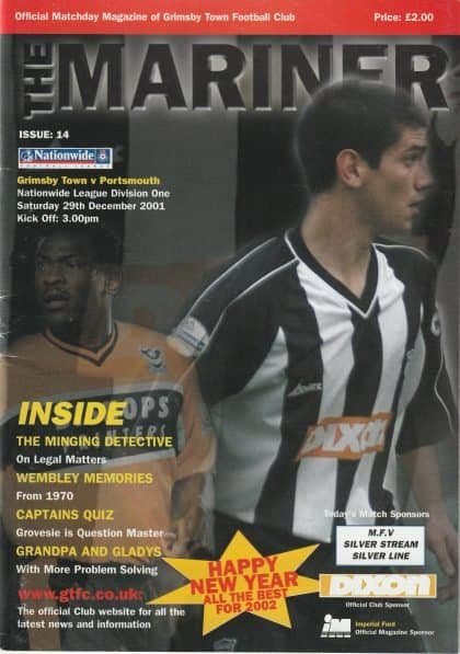Grimsby Town v Portsmouth 29-Dec-2001