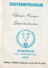 Stjarnkombination v Glasgow Rangers  22-Jul-1972