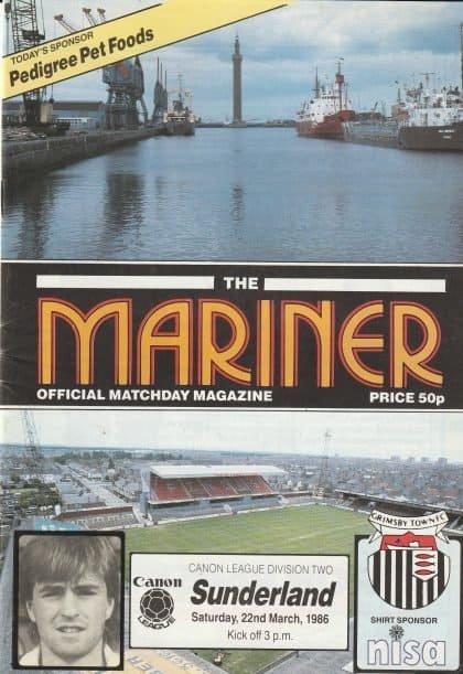 Grimsby Town v Sunderland 22-Mar-1986