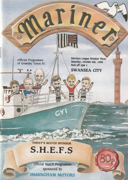 Grimsby Town v Swansea City 06-Oct-1990