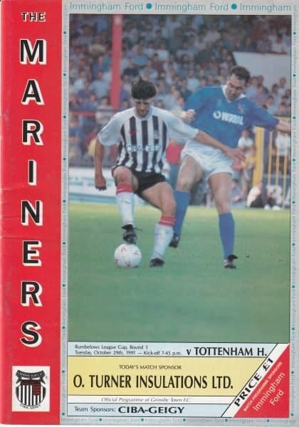 Grimsby Town v Tottenham Hotspur  29-Oct-1991
