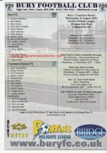 Bury Reserves v Tranmere Rovers Reserves 22-Aug-2007