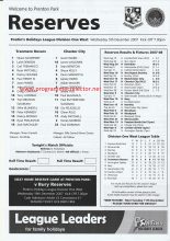 Tranmere Rovers Reserves v Chester City Reserves 05-Dec-2007