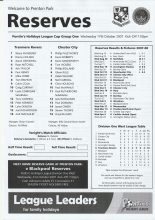 Tranmere Rovers Reserves v Chester City Reserves 17-Oct-2007