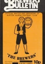 Burton Albion v Gloucester City  25-Feb-1978