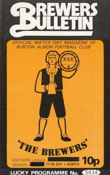 Burton Albion v Gloucester City  25-Feb-1978