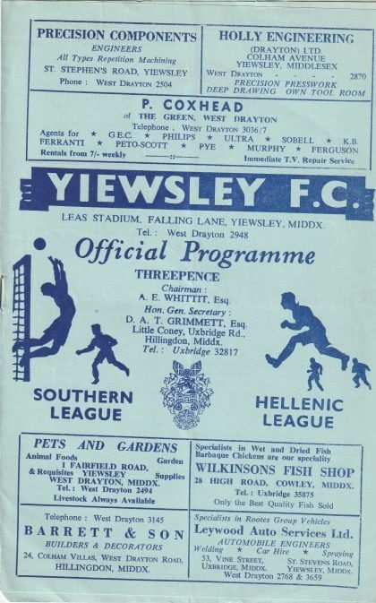 Yiewsley v Gloucester City  13-Oct-1962