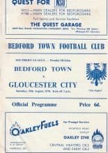 Bedford Town v Gloucester City 29-Aug-1970