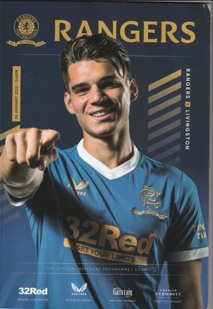 Glasgow Rangers v Livingston 26-Jan-2022