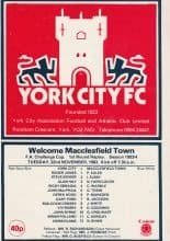 York City v Macclesfield Town 22-Nov-1983