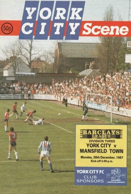 York City v Mansfield Town 28-Dec-1987